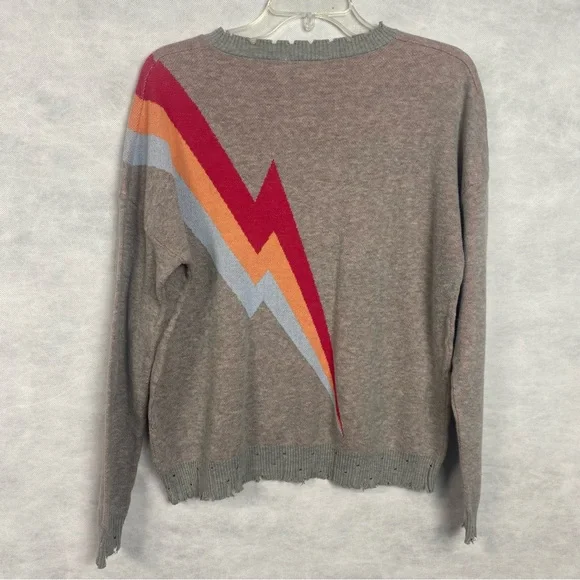 Fate Lightning Bolt Sweater - Red, Orange, Gray - Picture 2 of 15